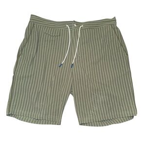 Bonobos Men’s Riviera Swim Shorts Green Stripe 9” Inseam Large